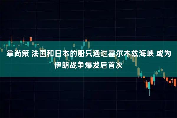 掌尚策 法国和日本的船只通过霍尔木兹海峡 或为伊朗战争爆发后首次